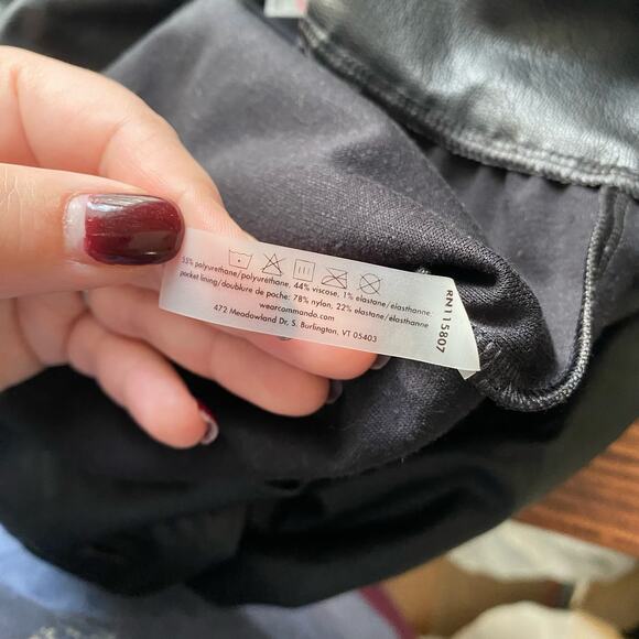 Commando Black Faux Leather Joggers Size Small - Picture 11 of 14